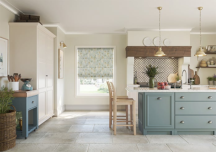 Wisteria Silk, Subtle Blue - Motorised Roman Blind - Image 8